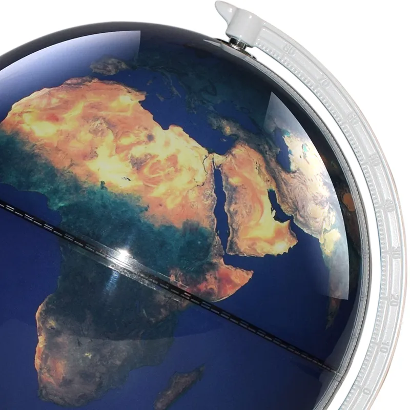20CM Earth with Clouds Globe, Aluminum Arc and Metal Base detail view 4